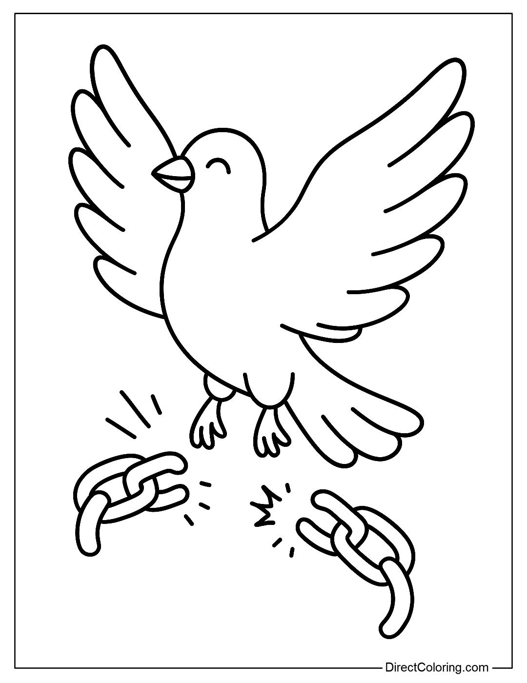 Juneteenth with Doves and Chains Broken